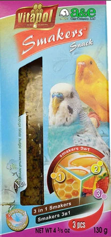 AE Cage Company Smakers Parakeet Variety Treat Sticks-3 count-