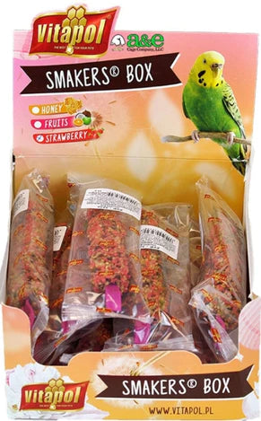 AE Cage Company Smakers Parakeet Strawberry Treat Sticks-