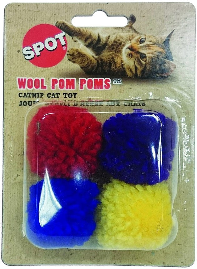 Spot Wool Pom Poms with Catnip Cat Toy - 1 count-