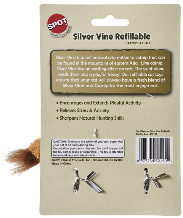 Spot Silver Vine Refillable Cat Toy Assorted Characters - 1 count-