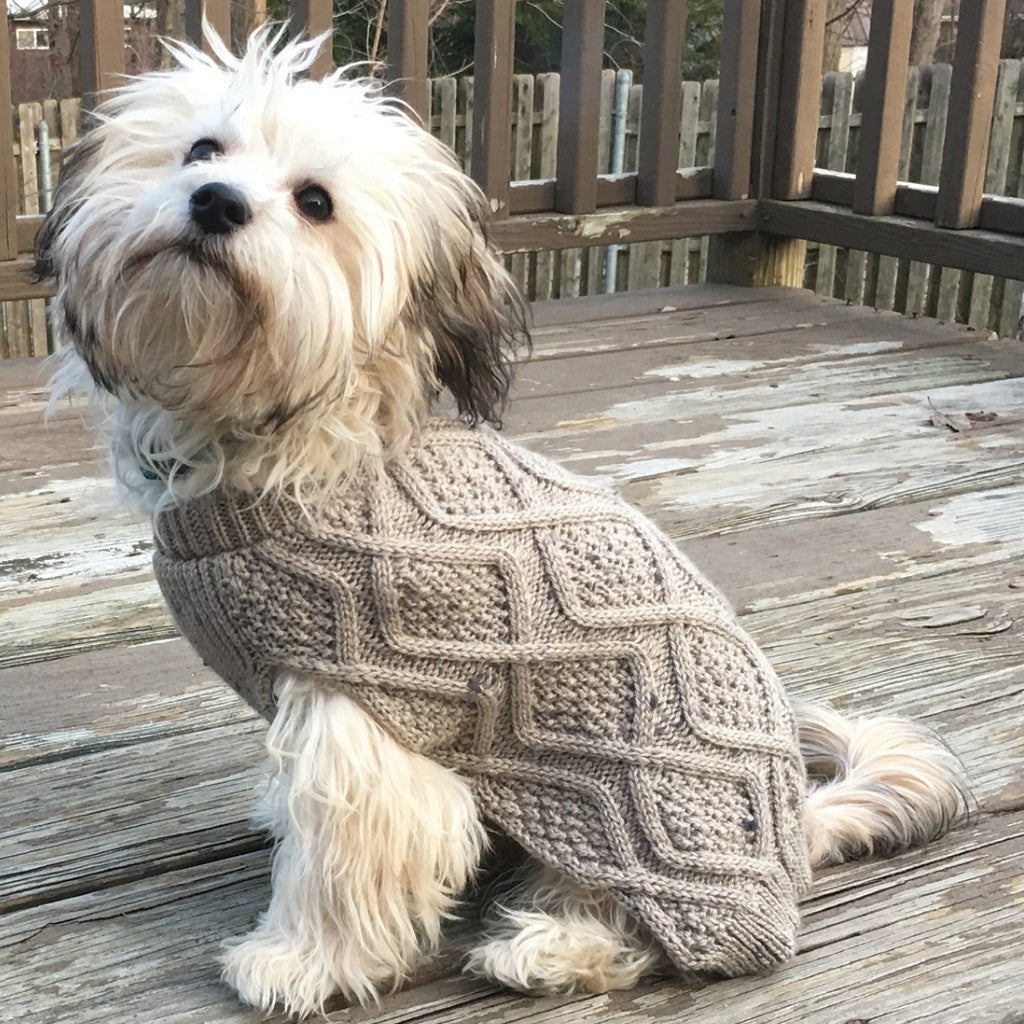 Outdoor Dog Fisherman Dog Sweater - Taupe - XX-Large - (29"-34" Neck to Tail)-