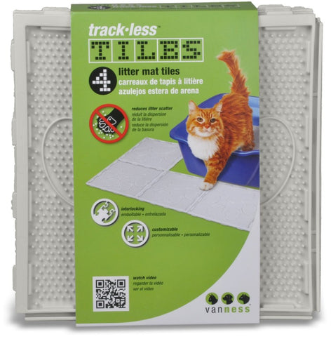 Van Ness Track-Less Litter Mat Tiles - 4 count-