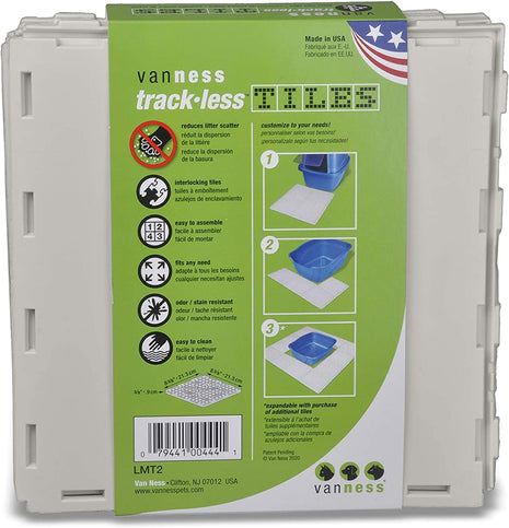 Van Ness Track-Less Litter Mat Tiles - 4 count-