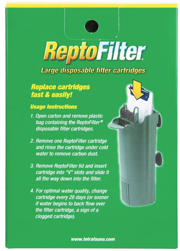 Tetrafauna ReptoFilter Disposable Filter Cartridges - Large - 125 GPH (3 Pack)-