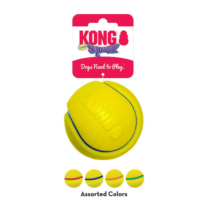 KONG Squeezz Tennis Ball Dog Toy 1ea/LG-