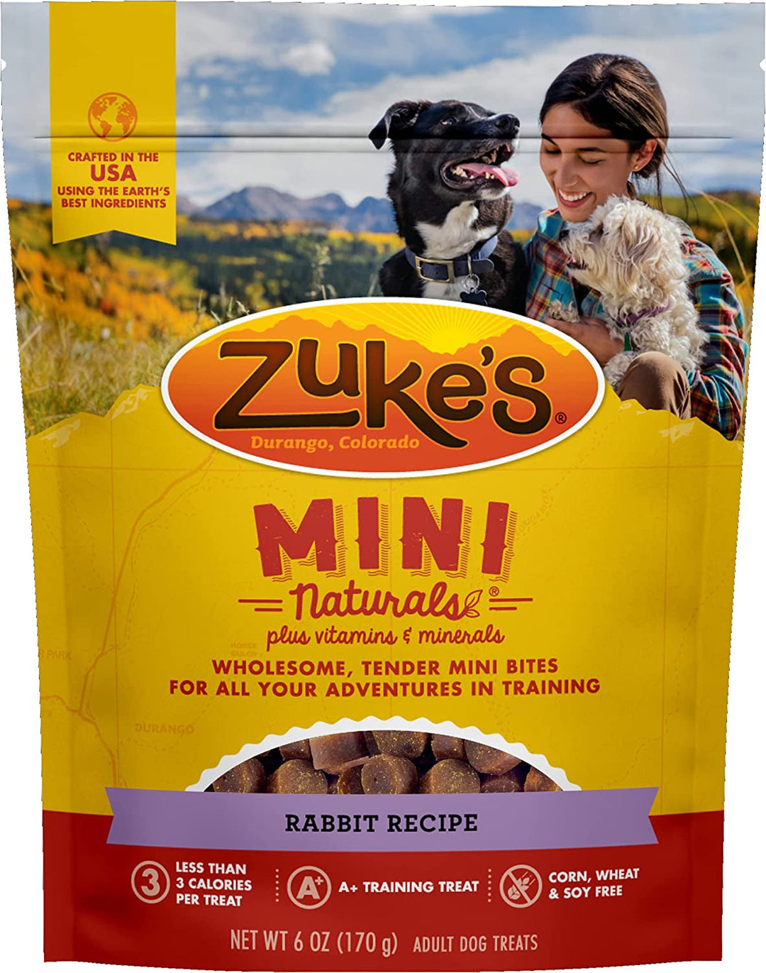 Zukes Mini Naturals Dog Treats Rabbit Recipe - 6 oz-