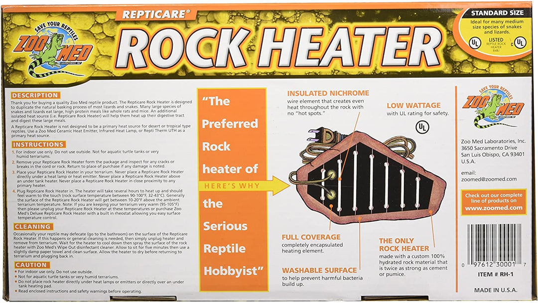 Zoo Med Repticare Rock Heater for Reptiles - Standard - 1 count-