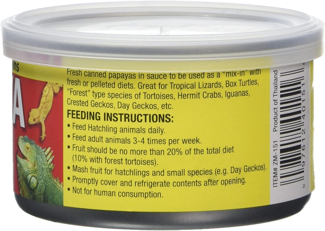 Zoo Med Tropical Friut Mix-ins Papaya Reptile Treat - 4 oz-