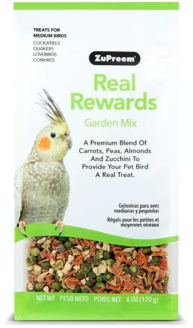 ZuPreem Real Rewards Garden Mix Treats for Medium Birds-6 oz-