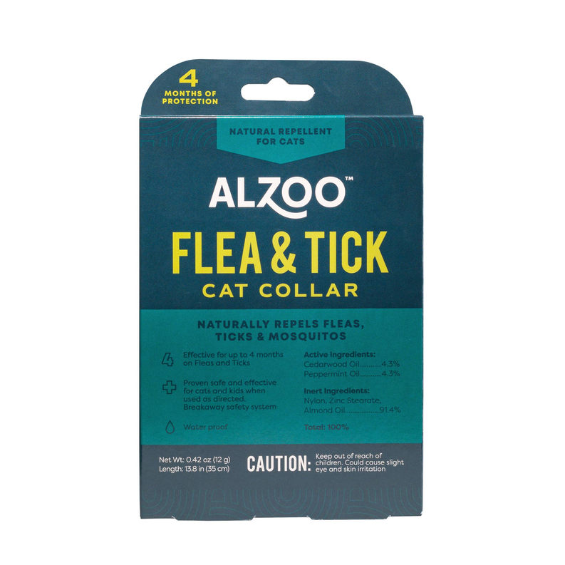 ALZOO Plant-Based Flea & Tick Collar Cat 0.42 oz-ONE SIZE FITS ALL-1-1 lb