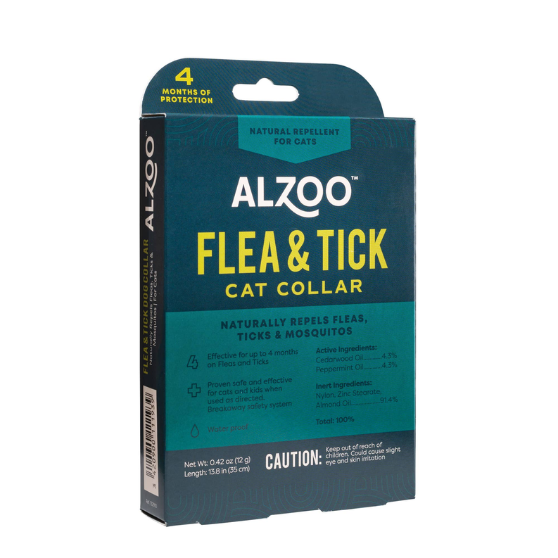 ALZOO Plant-Based Flea & Tick Collar Cat 0.42 oz-ONE SIZE FITS ALL-1-1 lb