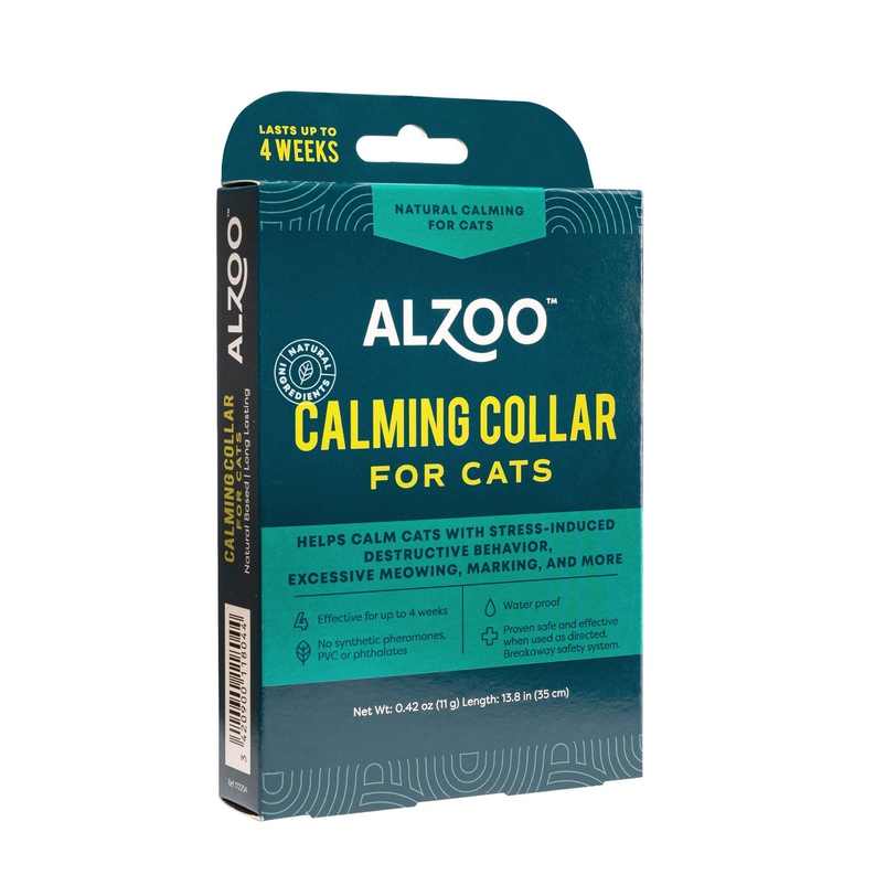 ALZOO Plant-Based Calming Collar for Cats 0.42 oz-1-1 lb-