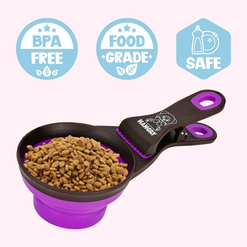 "Hangry" Purple Dog Food Scooper-1-