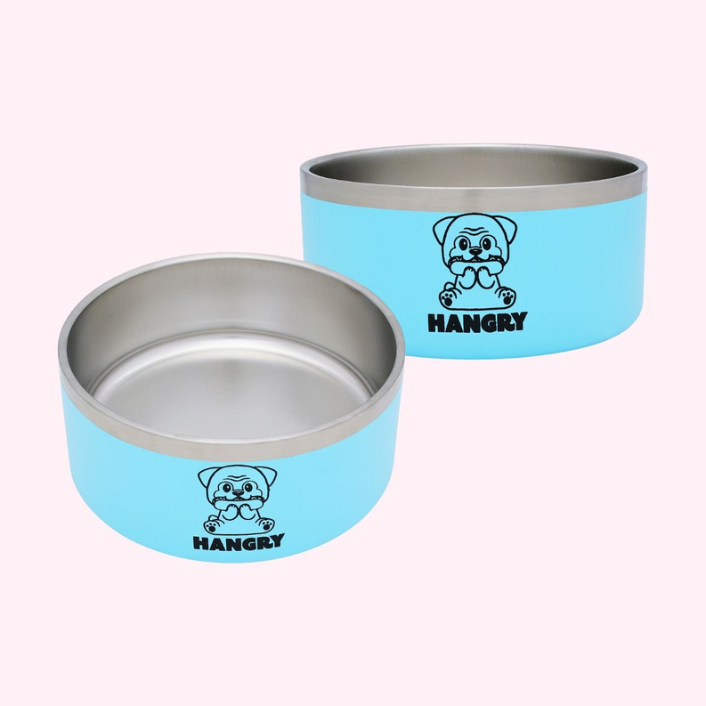 "Hangry" Blue Food Bowl-1-