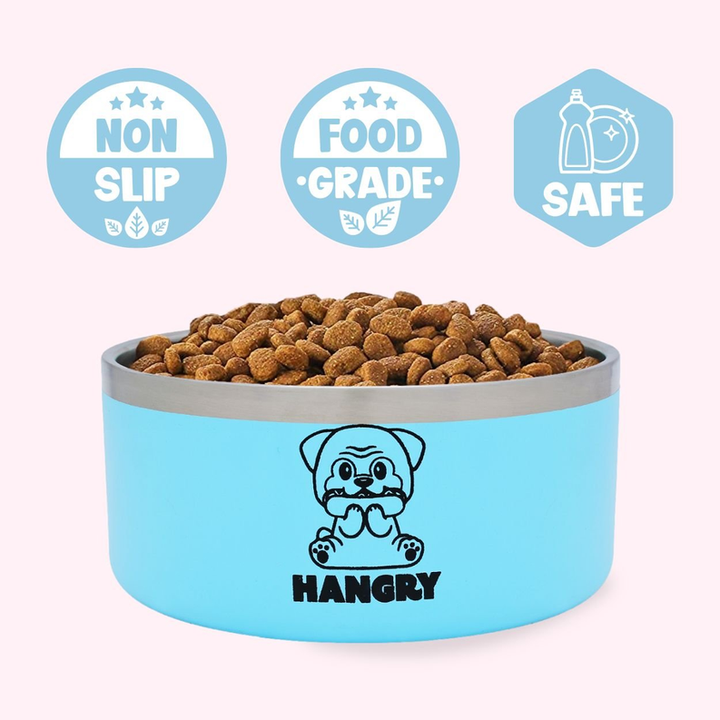 "Hangry" Blue Food Bowl-1-